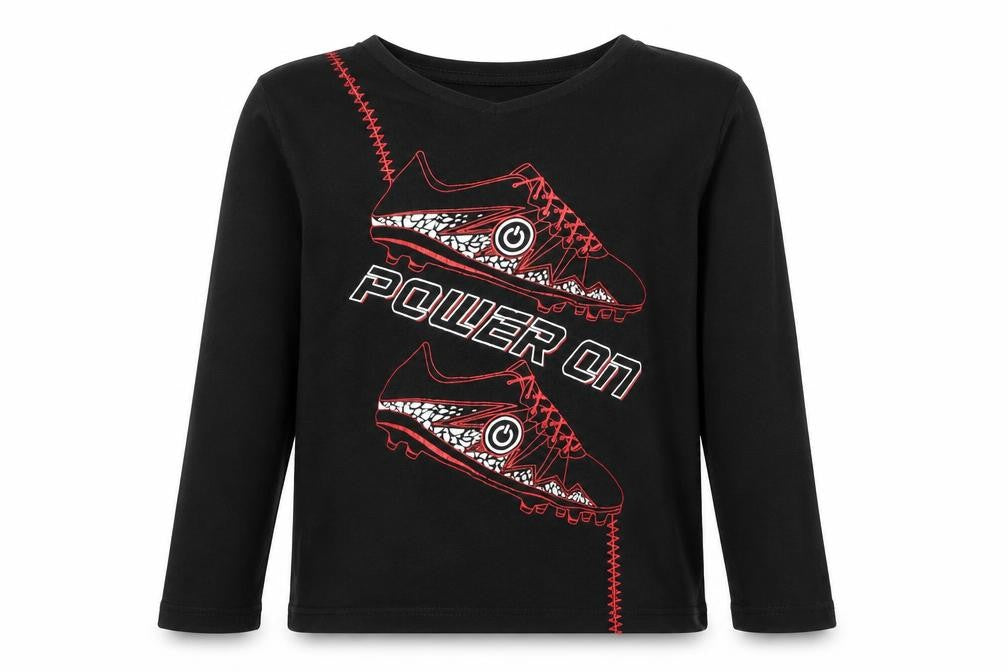 Pep and co Boys Black Geometric  Basic T-Shirt Size 8-9 Years
