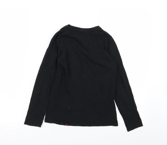 Pep and co Boys Black Geometric  Basic T-Shirt Size 8-9 Years