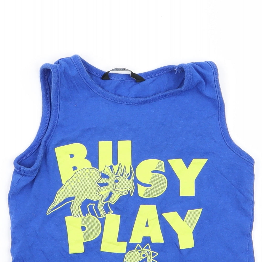 Asda George Boys Blue   Basic Tank Size 4-5 Years