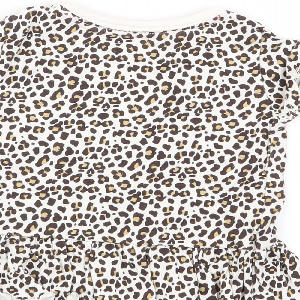 lullaby Girls Multicoloured Animal Print  Basic T-Shirt Size 3-6 Months