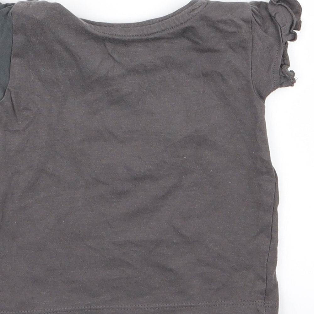 Primark Girls Grey   Basic T-Shirt Size 3-6 Months  - disney