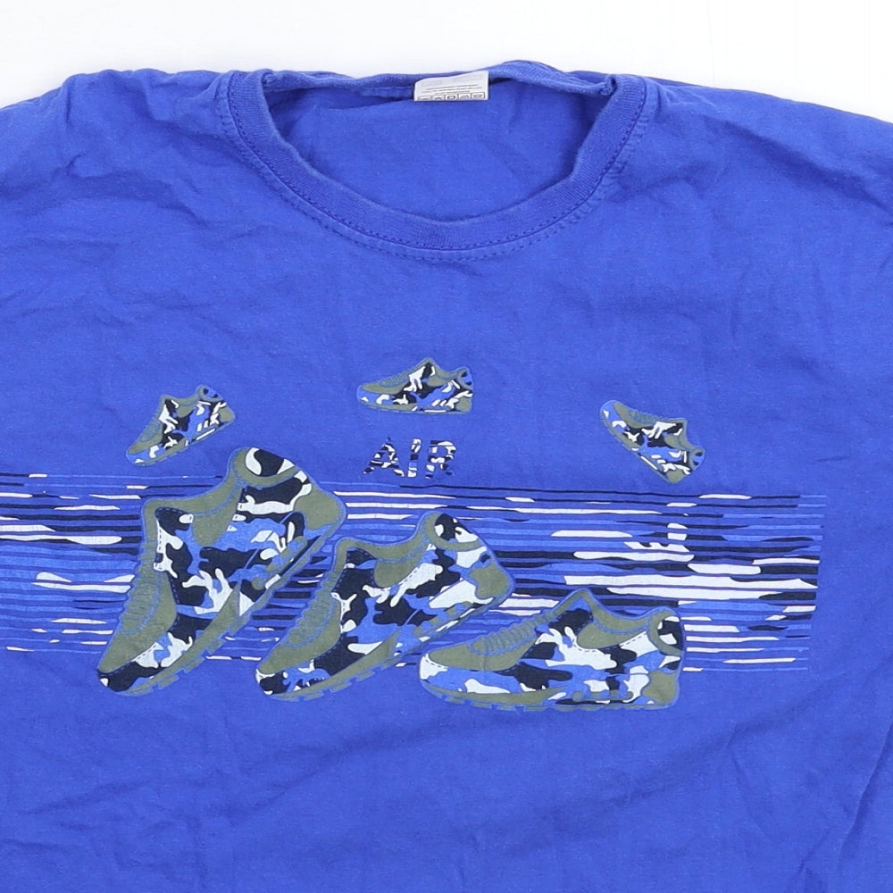 Preworn Boys Blue   Basic T-Shirt Size 10-11 Years