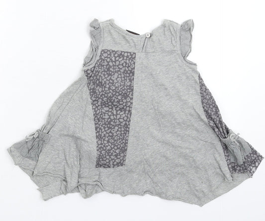 NEXT Girls Grey Animal Print  Fit & Flare  Size 12-18 Months