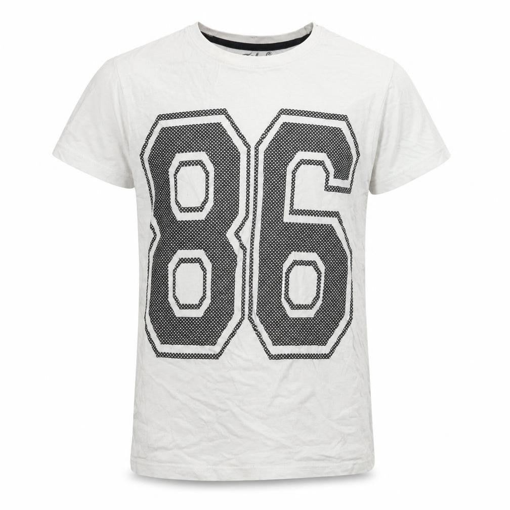 Front view of Rebel boys’ white basic t-shirt, size 10-11, years