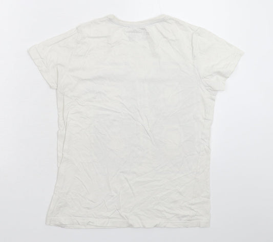 Rebel Boys White   Basic T-Shirt Size 10-11 Years