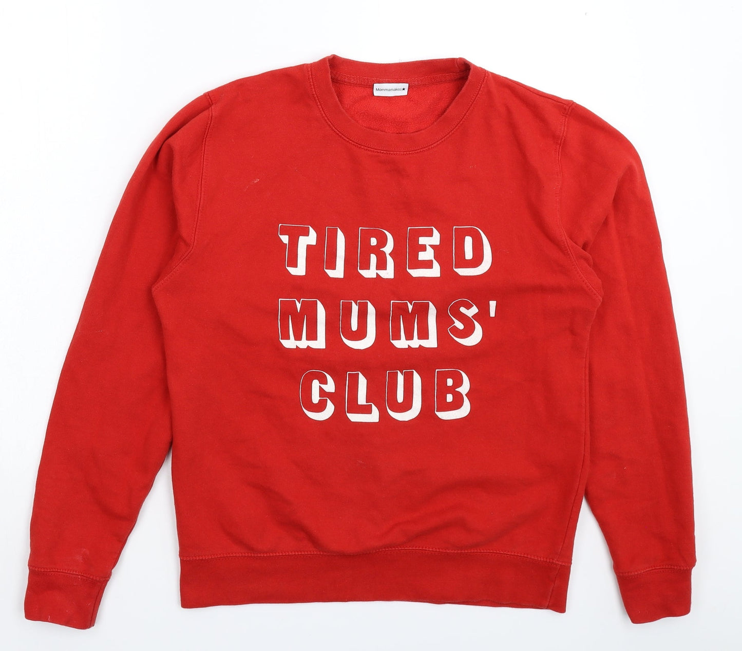 Mommamakes Mens Red   Pullover Sweatshirt Size L