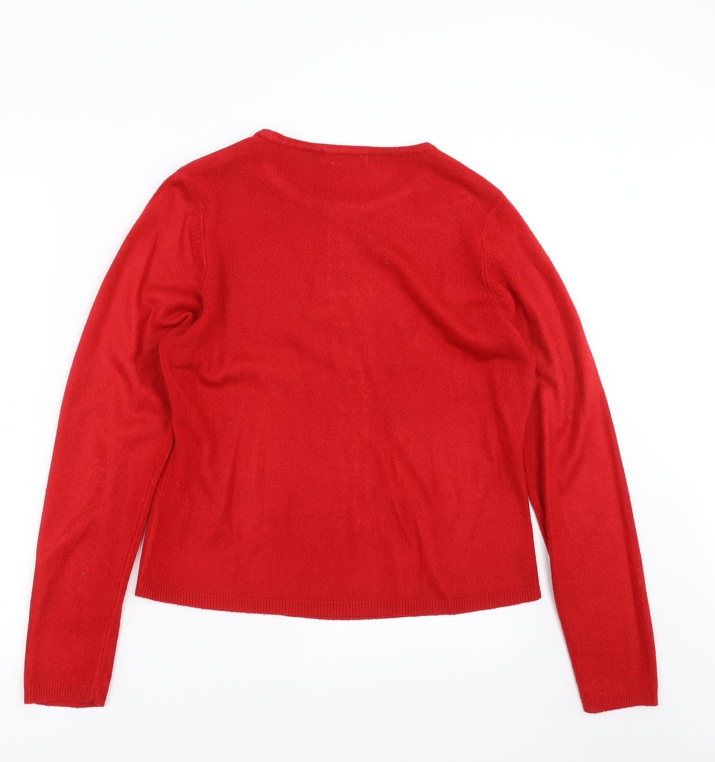 ALEXARA Womens Red  Knit Pullover Jumper Size L