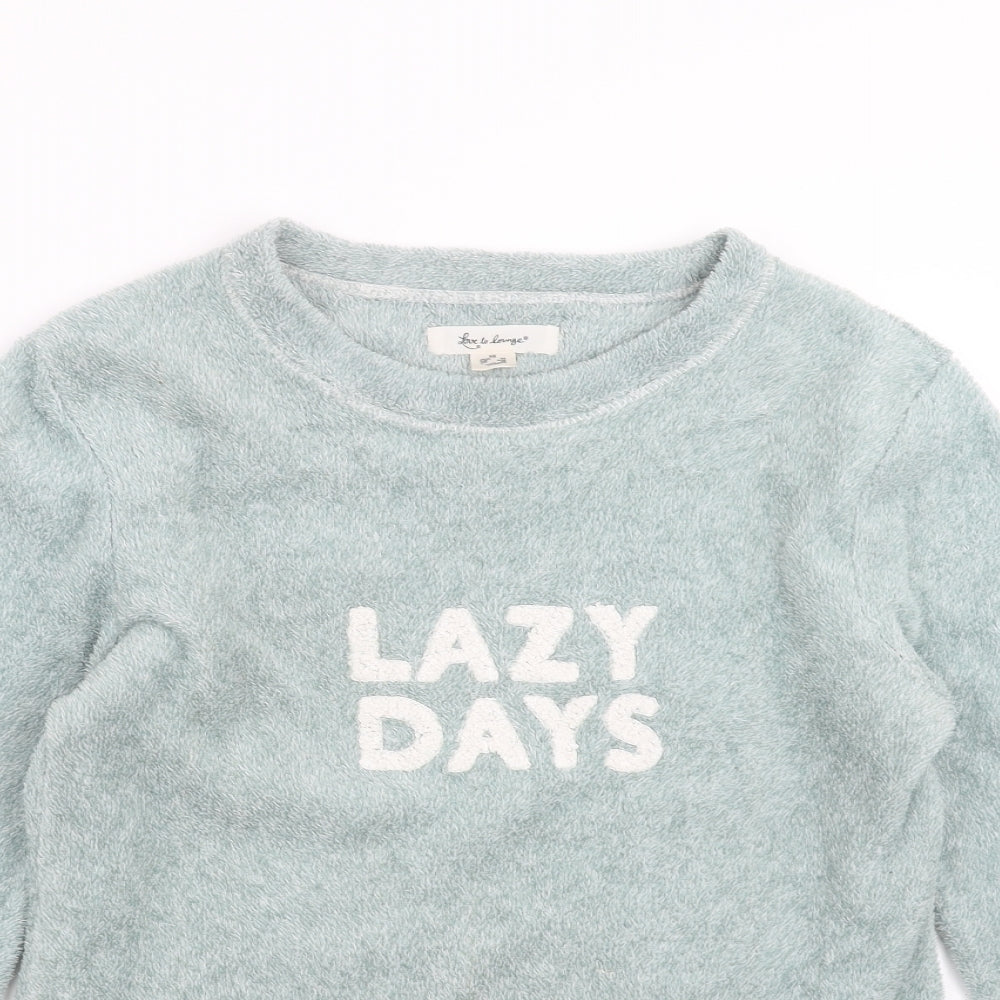Primark Womens Green Solid  Top Pyjama Top Size XS  - lazy days