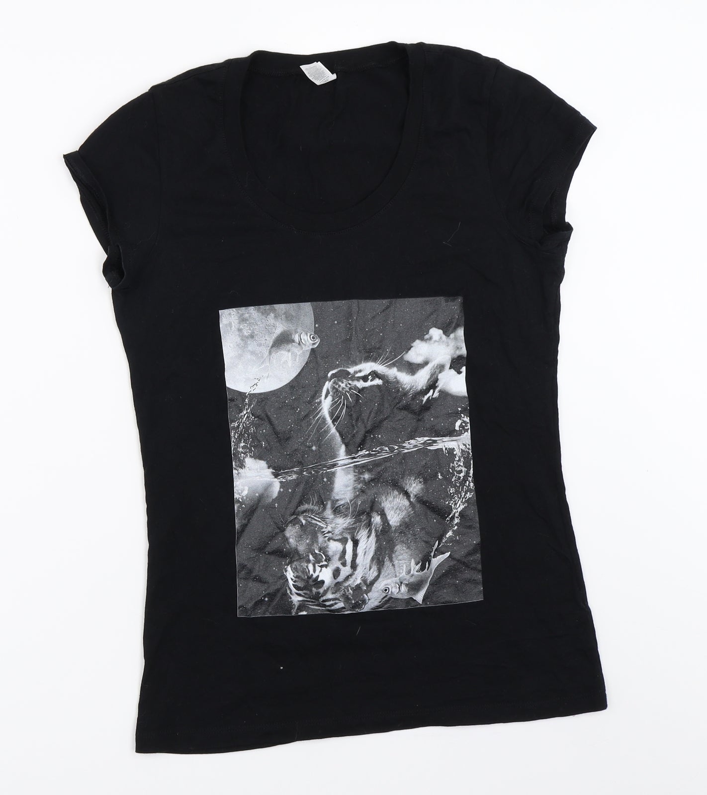 Bella + Canvas Womens Black   Basic T-Shirt Size M