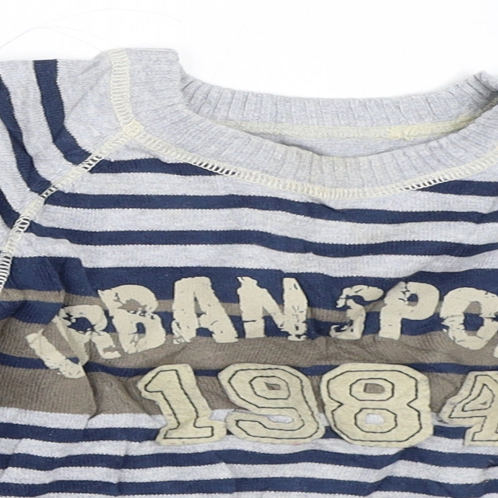 Matalan Boys Grey Striped  Pullover Jumper Size 2-3 Years