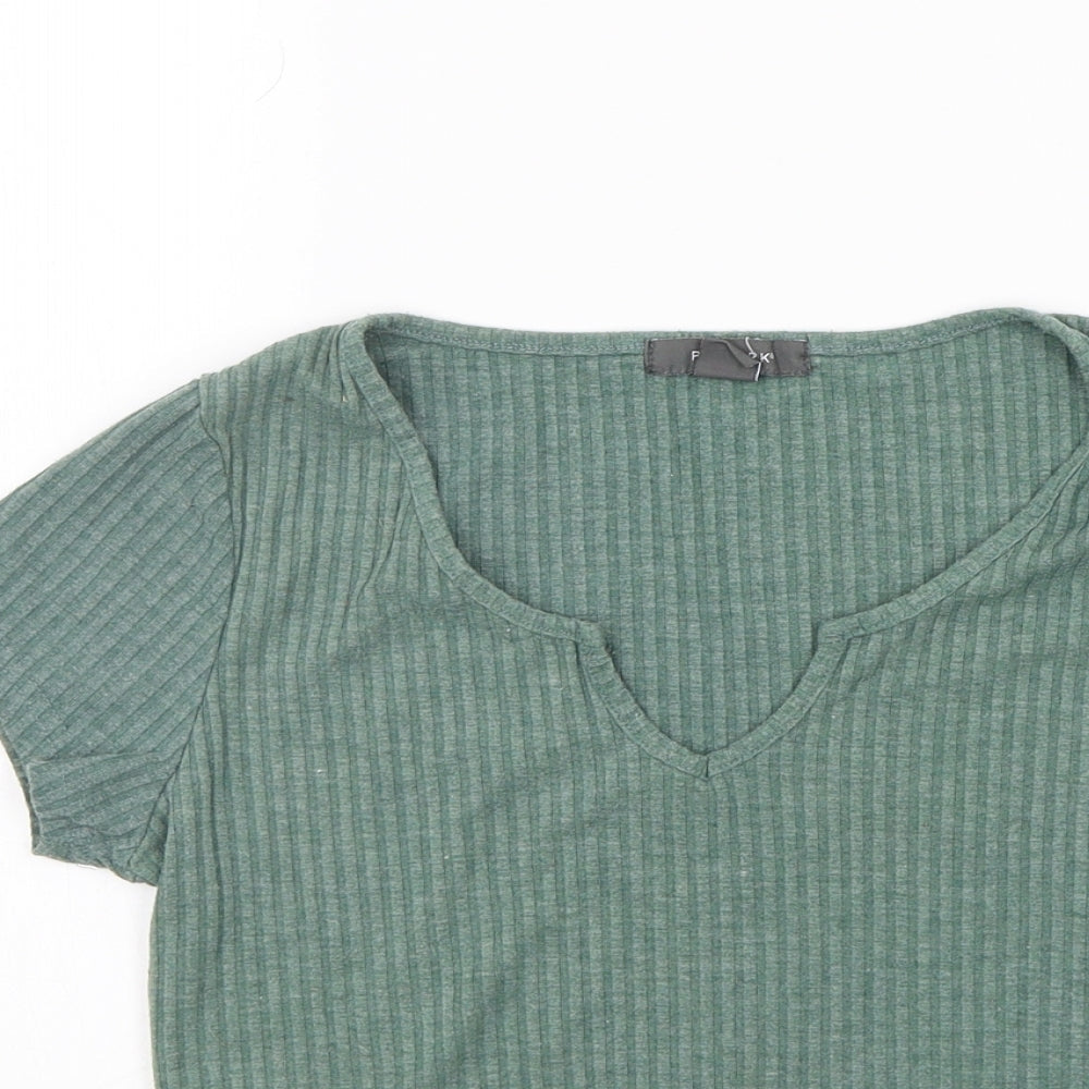 PRIMAKR Womens Green   Basic T-Shirt Size S
