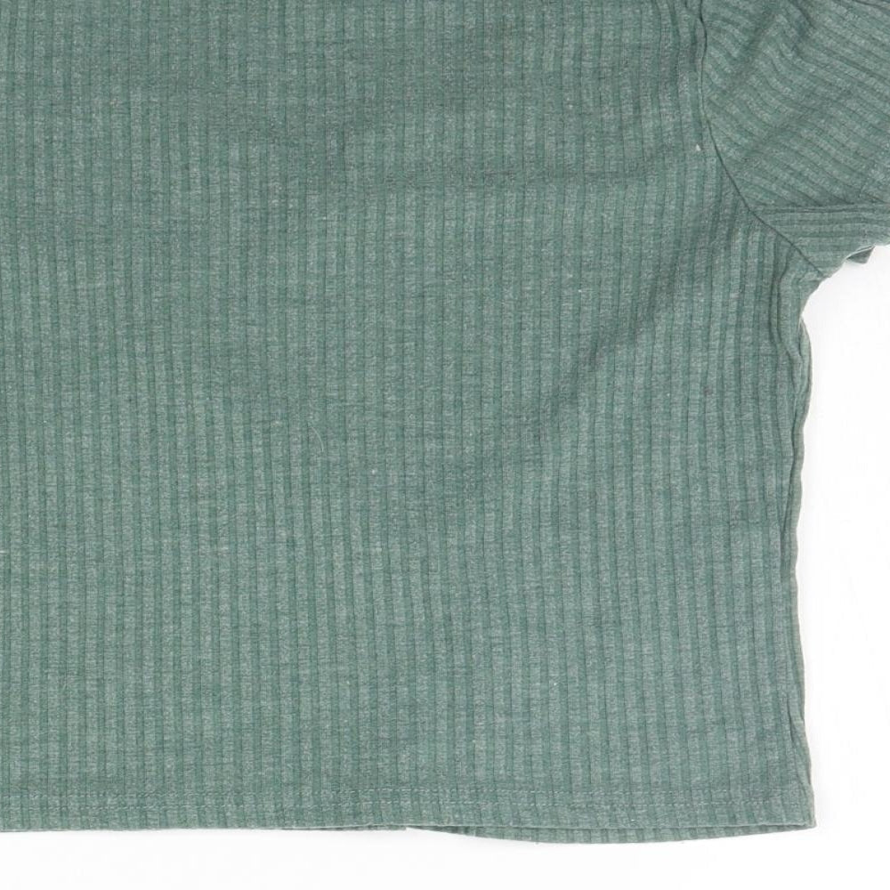 PRIMAKR Womens Green   Basic T-Shirt Size S