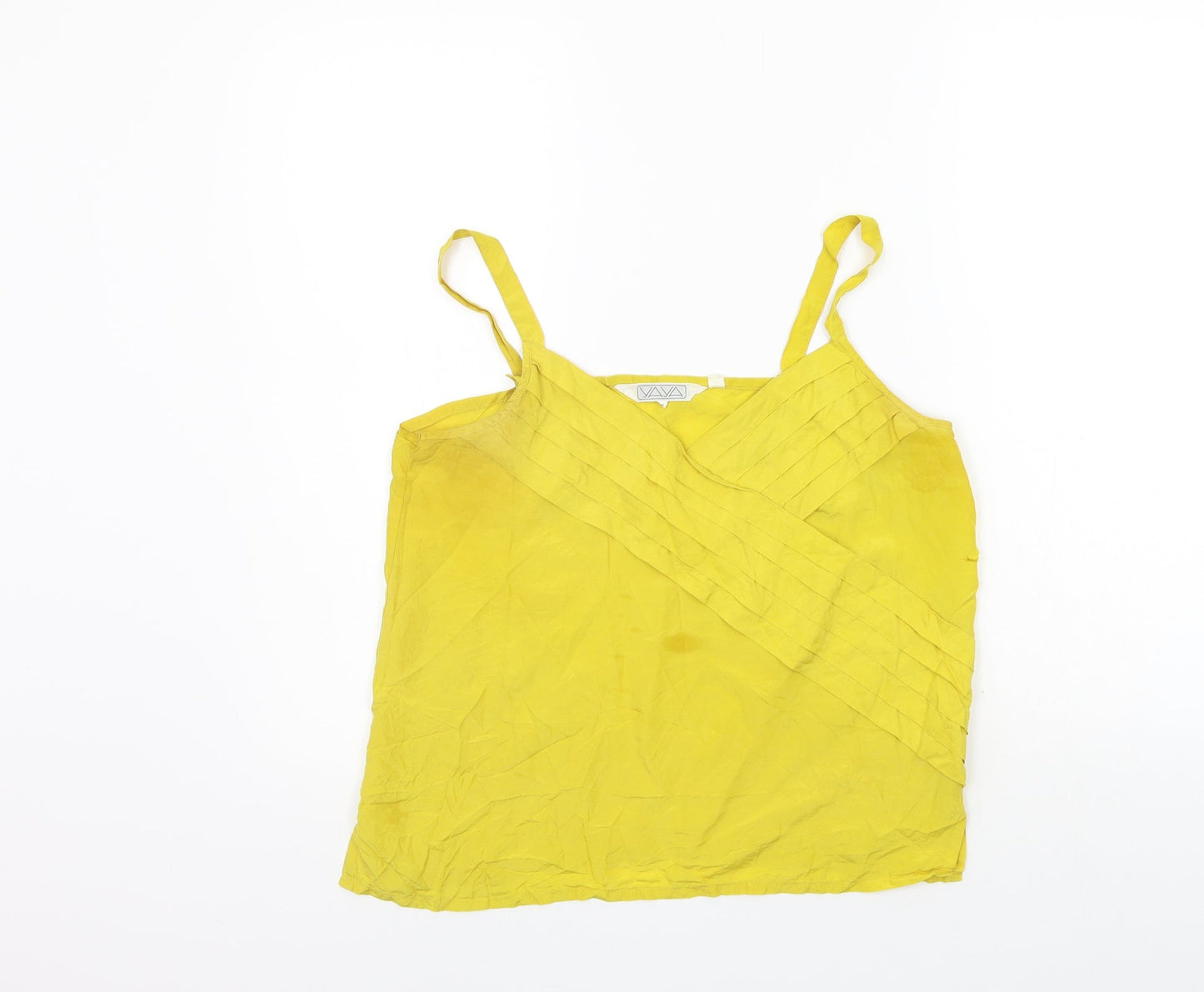 YAYA Womens Yellow   Basic Tank Size 10
