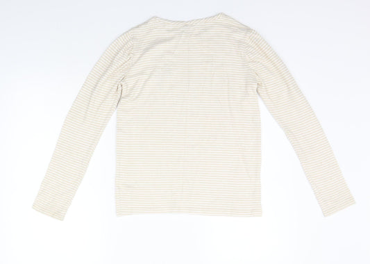 TU Girls Beige Striped  Pullover Jumper Size 12 Years