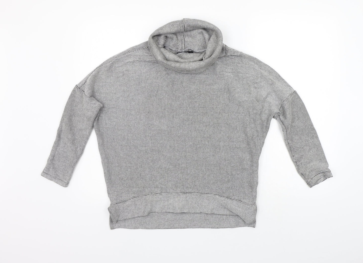 Atmospshere Womens Grey Striped  Pullover Jumper Size 8