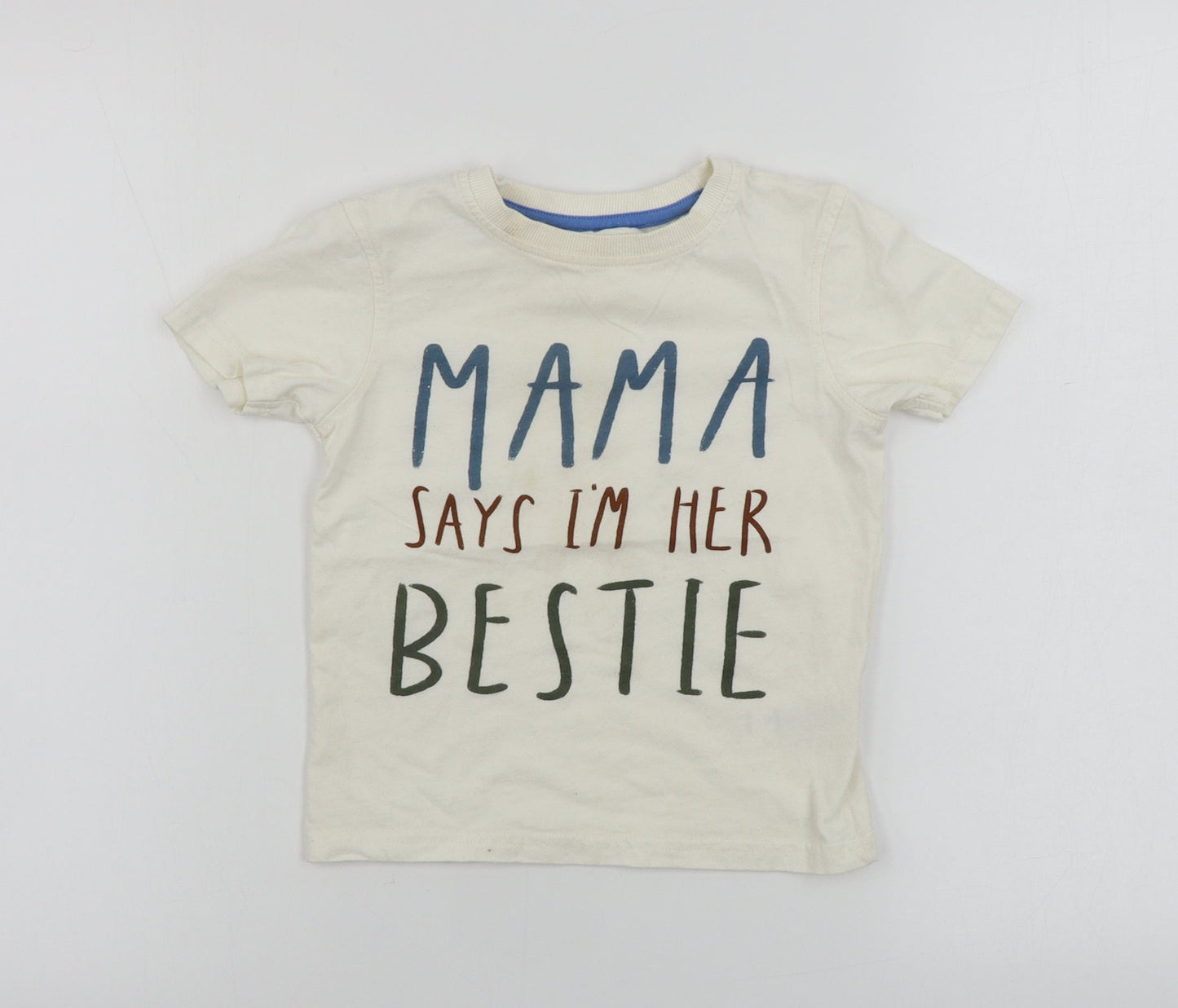 George  Boys White   Basic T-Shirt Size 4-5 Years