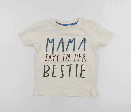 George  Boys White   Basic T-Shirt Size 4-5 Years