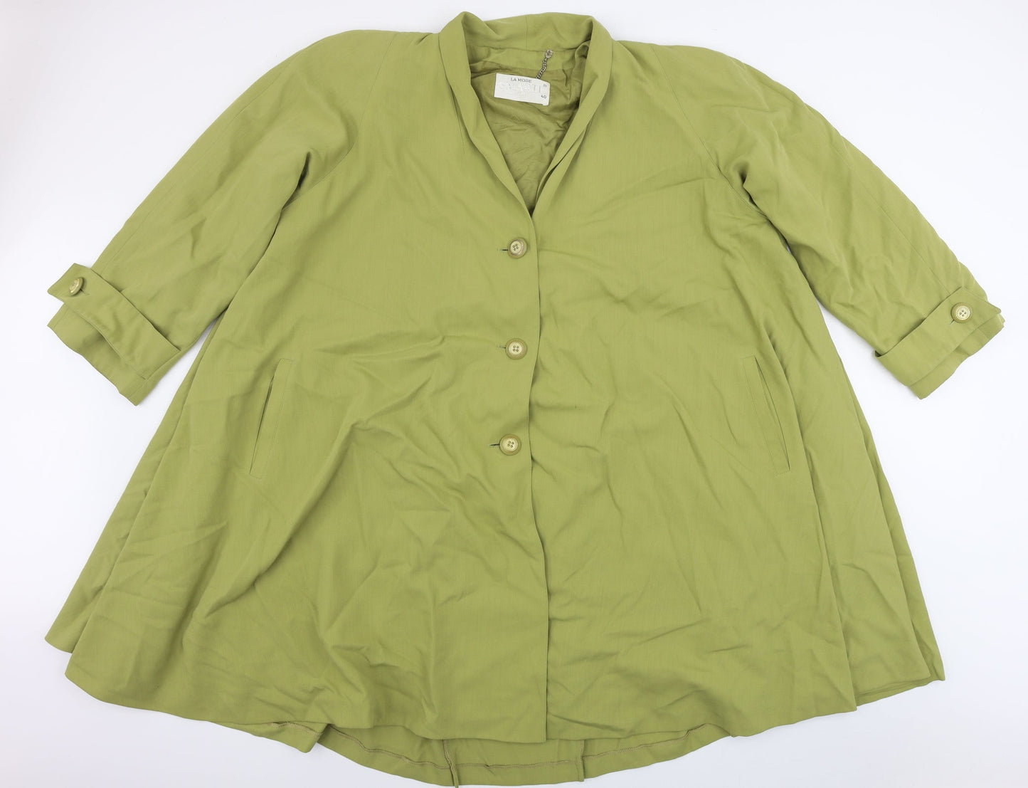 LA MODE SMARTIE Womens Green   Jacket Coat Size 14
