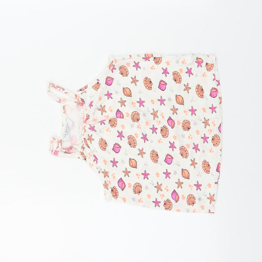 Primark  Girls White   Basic Tank Size 6-7 Years
