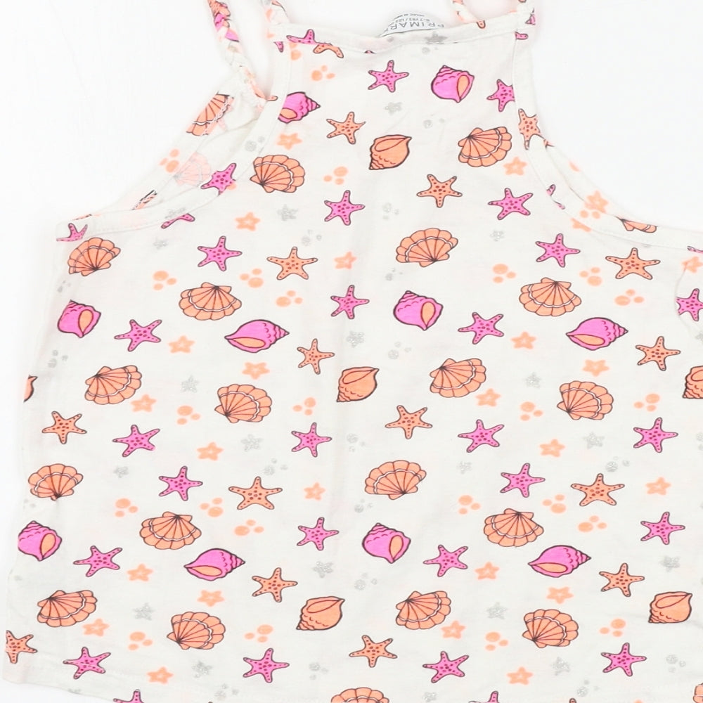Primark  Girls White   Basic Tank Size 6-7 Years