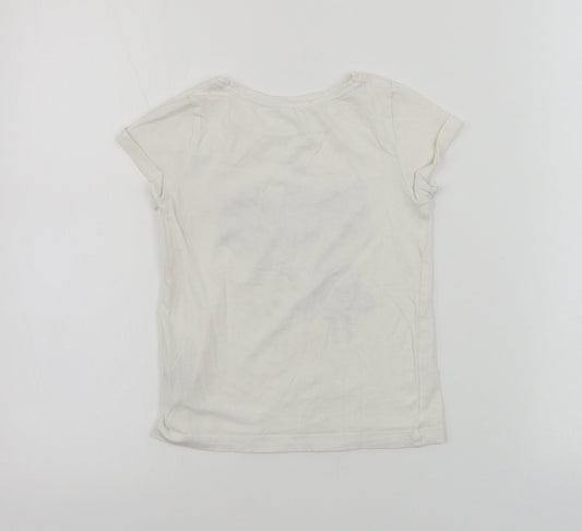 H&M  Girls White   Basic T-Shirt Size 3-4 Years