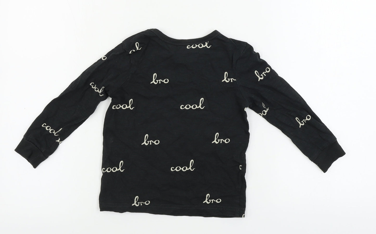 George  Girls Black   Basic T-Shirt Size 3-4 Years