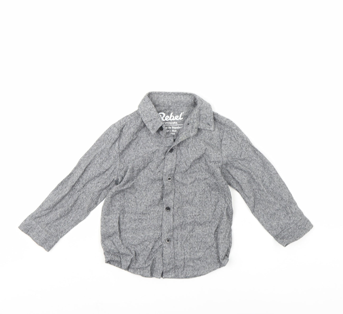 Primark Boys Grey   Basic Button-Up Size 2 Years