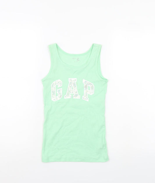 Gap Girls Green   Basic Tank Size 8 Years