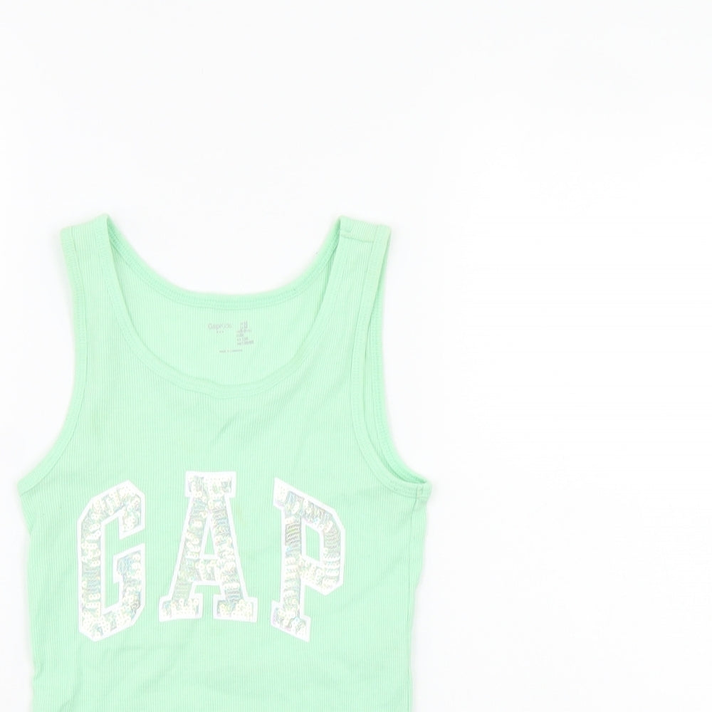 Gap Girls Green   Basic Tank Size 8 Years