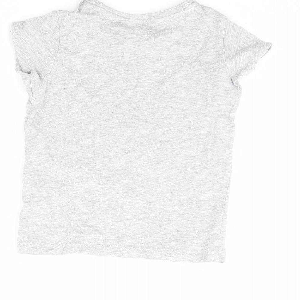 PEP & cO Girls Grey   Basic T-Shirt Size 18-24 Months