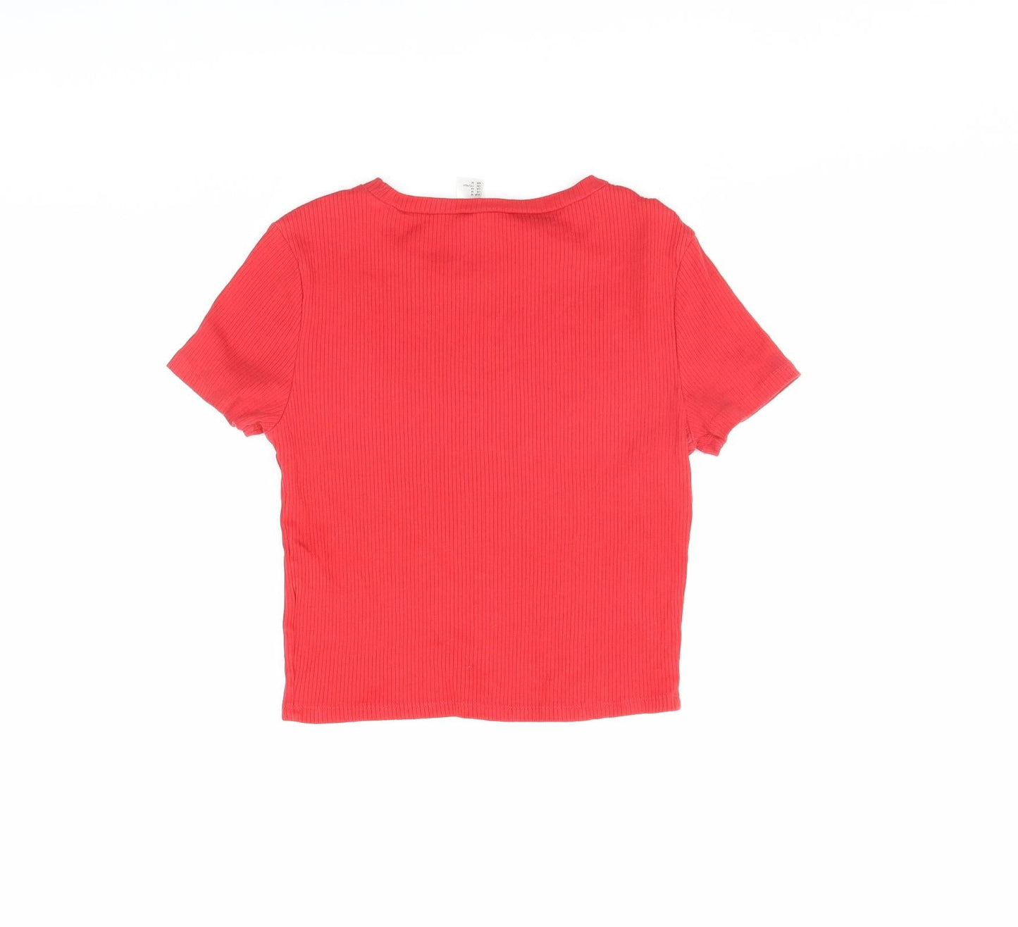 Divided Womens Red   Cropped T-Shirt Size M
