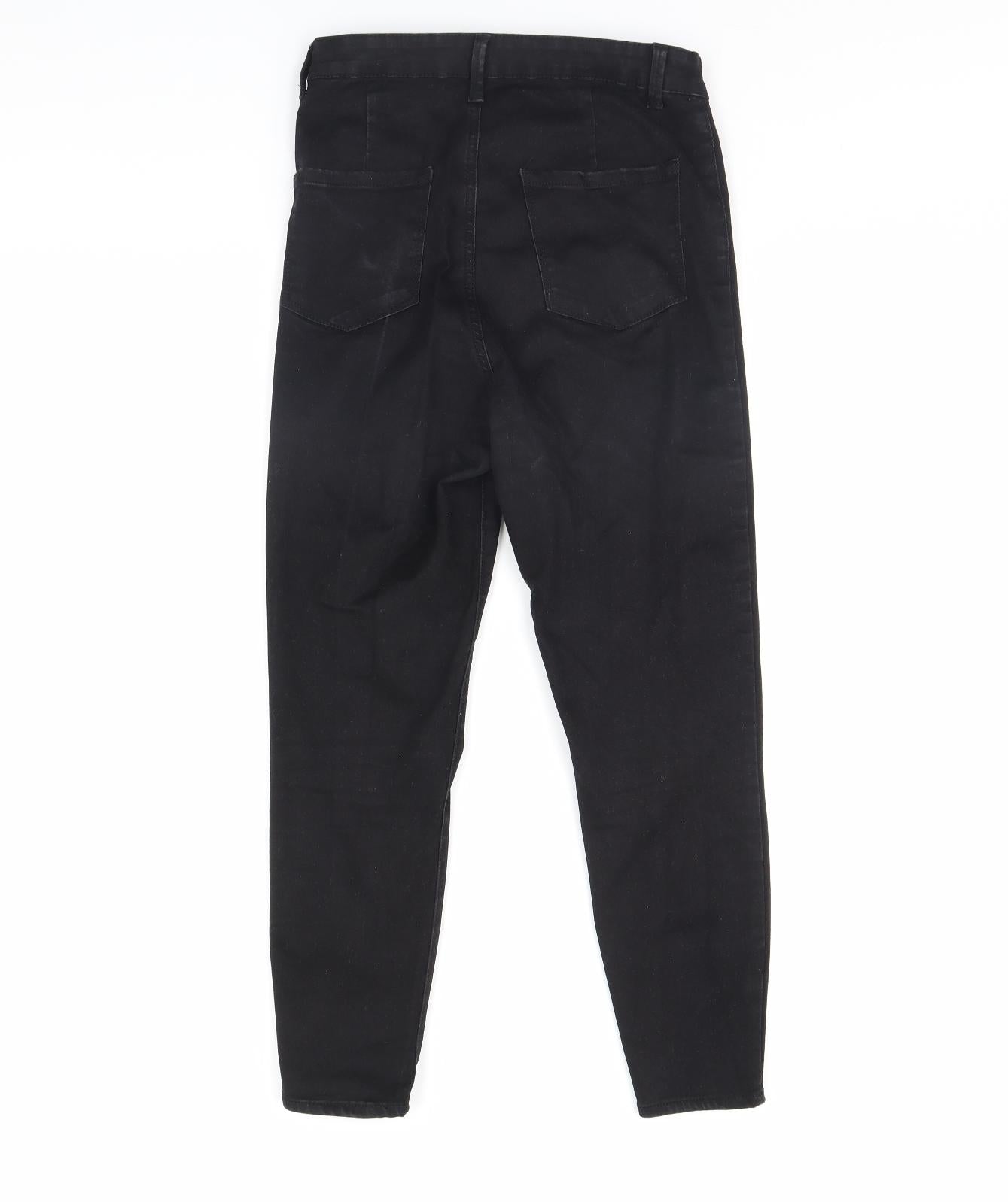 Denim & Co. Womens Black   Skinny Jeans Size 12 L29 in