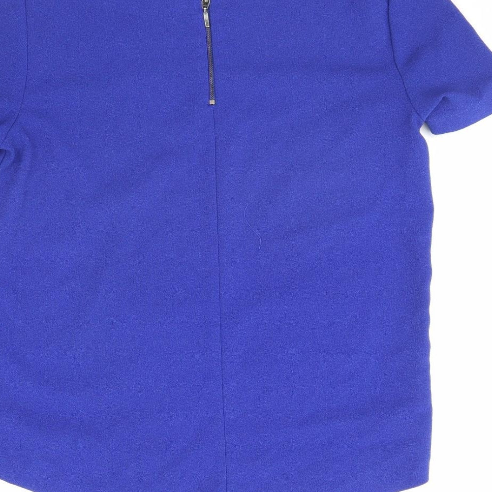Papaya Womens Blue   Basic Blouse Size 8