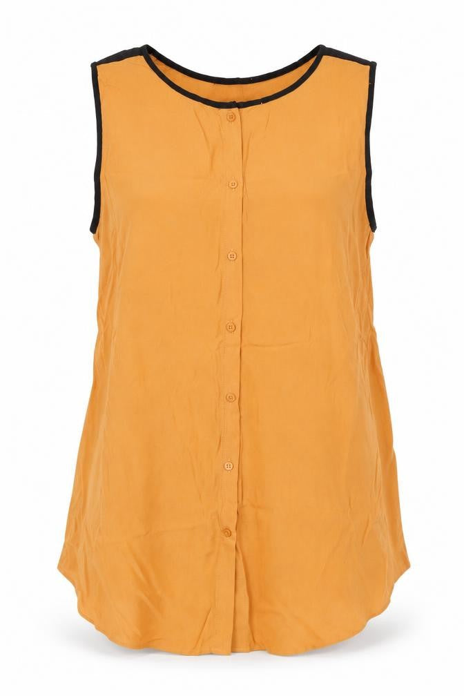 Preworn Womens Orange   Basic Button-Up Size M