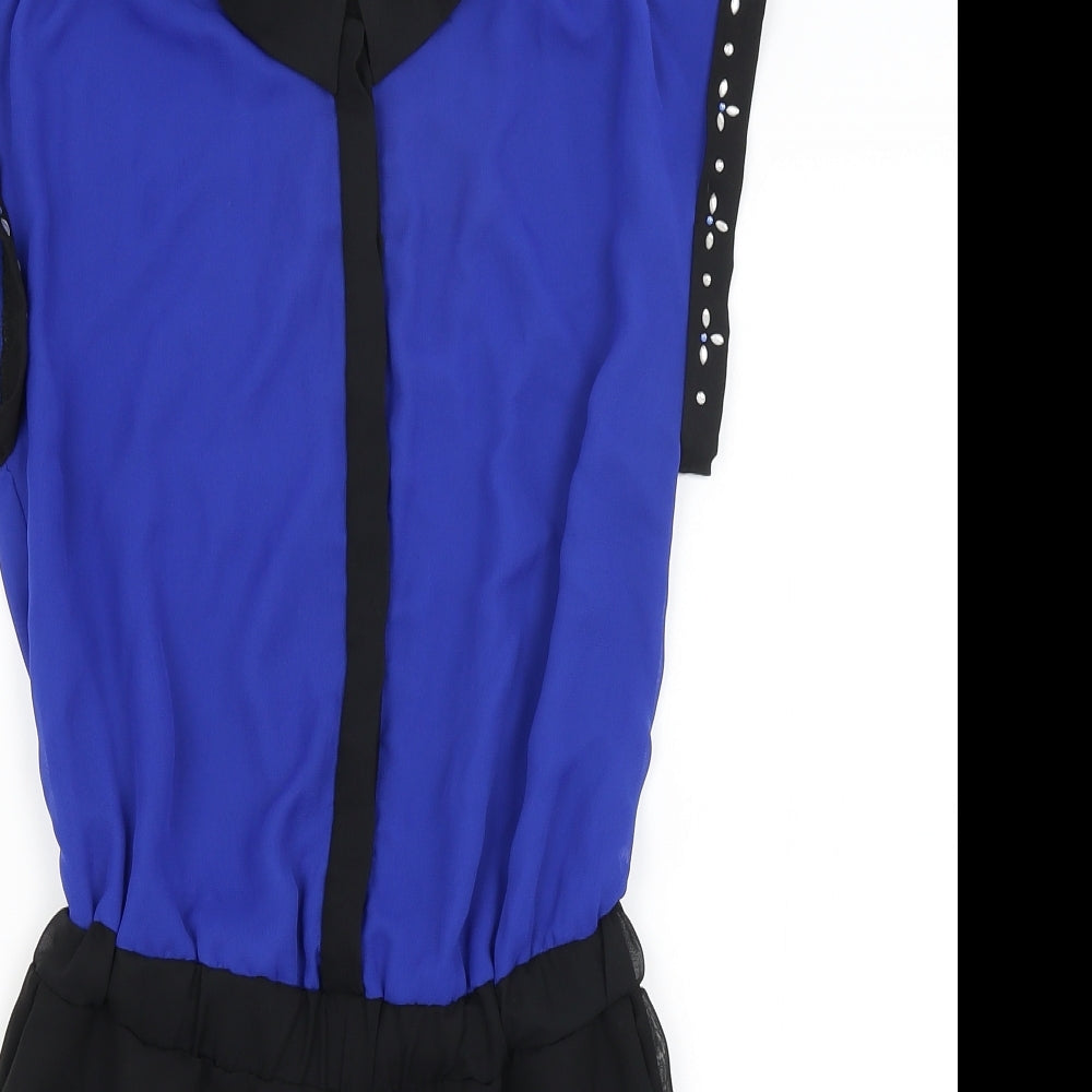 Candy Couture Girls Blue   Romper One-Piece Size 12-13 Years