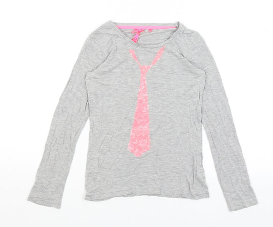 NEXT Girls Grey   Basic T-Shirt Size 10 Years