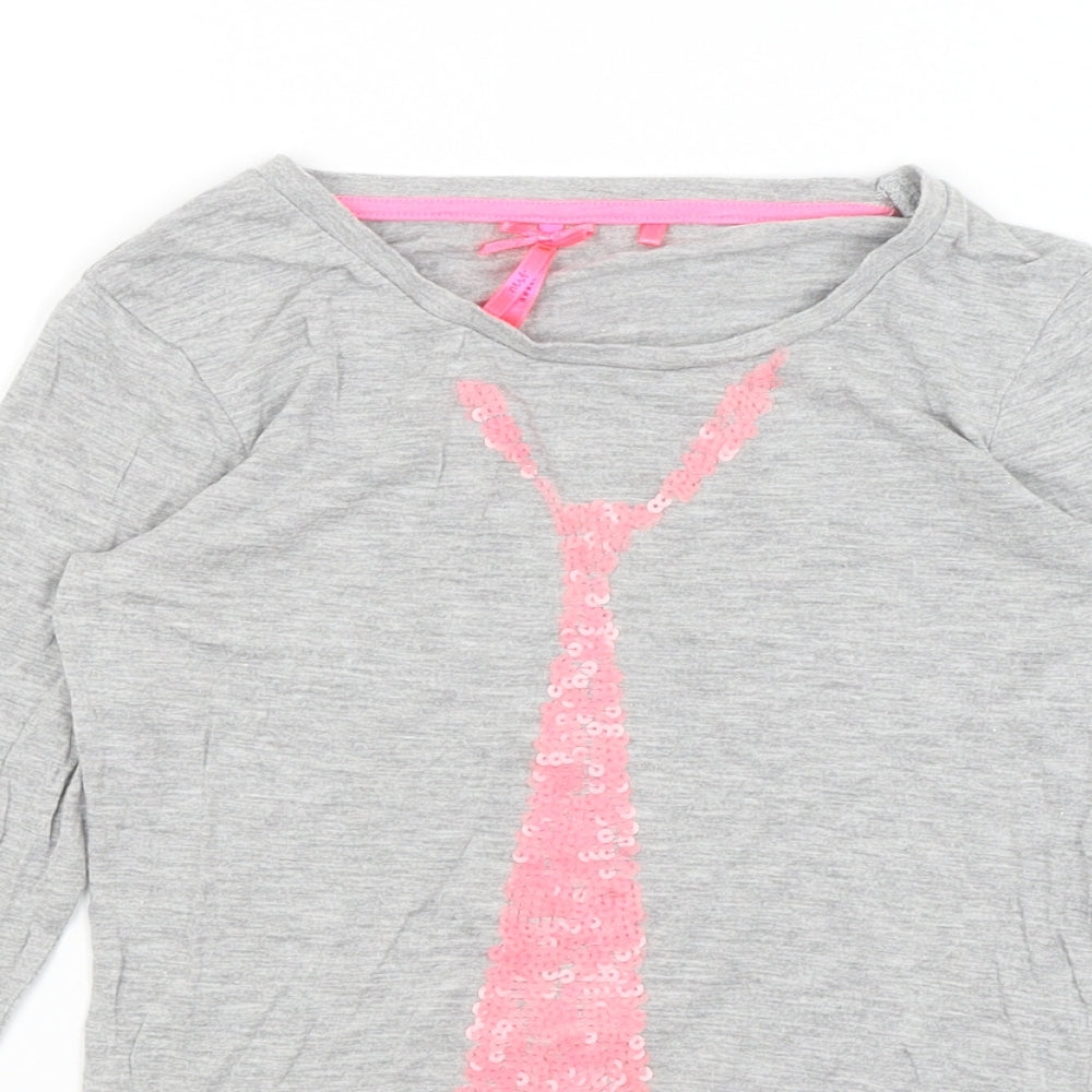 NEXT Girls Grey   Basic T-Shirt Size 10 Years