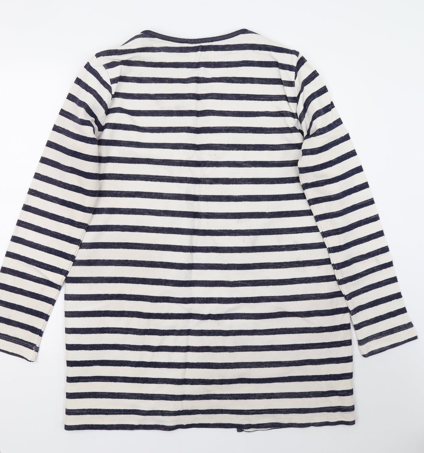 Espirit Womens White Striped  Cardigan Jumper Size S