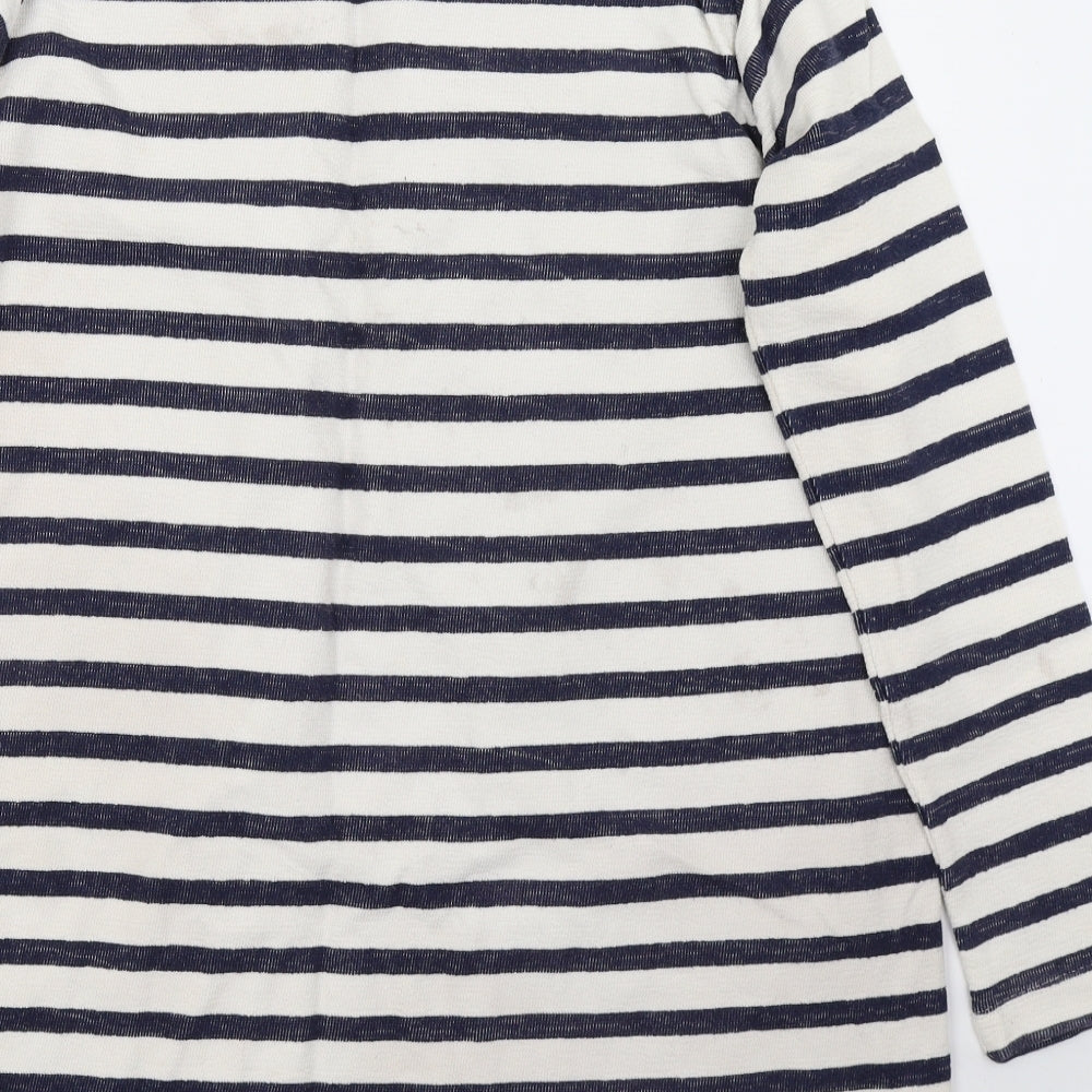 Espirit Womens White Striped  Cardigan Jumper Size S