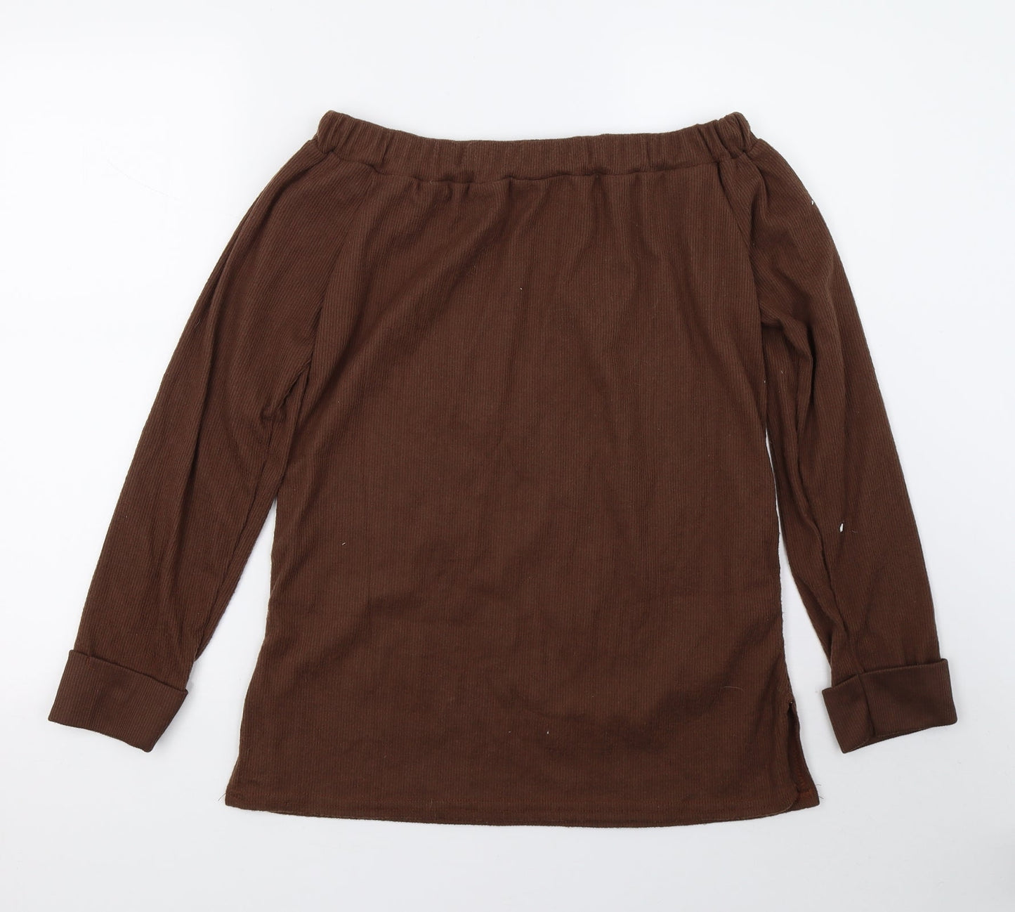 PRETTYLITTLETHING Womens Brown   Basic T-Shirt Size 10