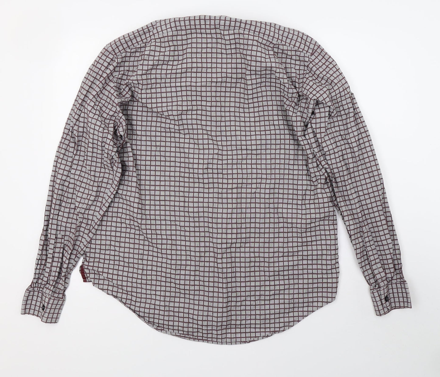 collezione Mens Grey Check   Button-Up Size 16