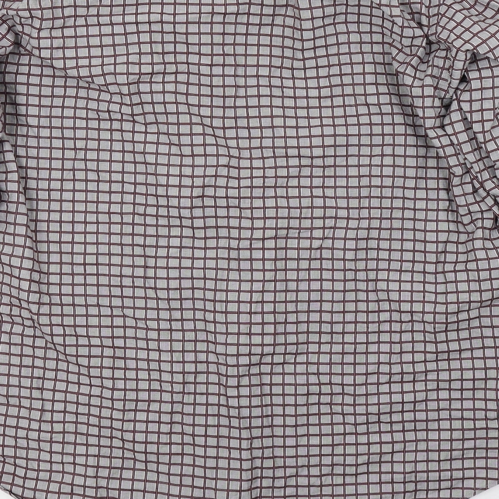 collezione Mens Grey Check   Button-Up Size 16