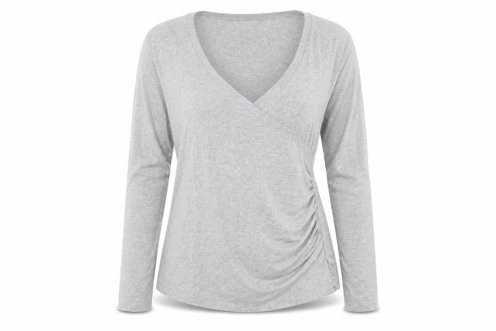 EAC Womens Grey   Basic Blouse Size XL