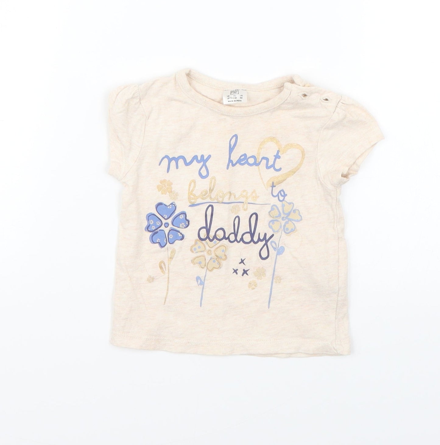 F&F Baby Beige   Basic Blouse Size 0-3 Months