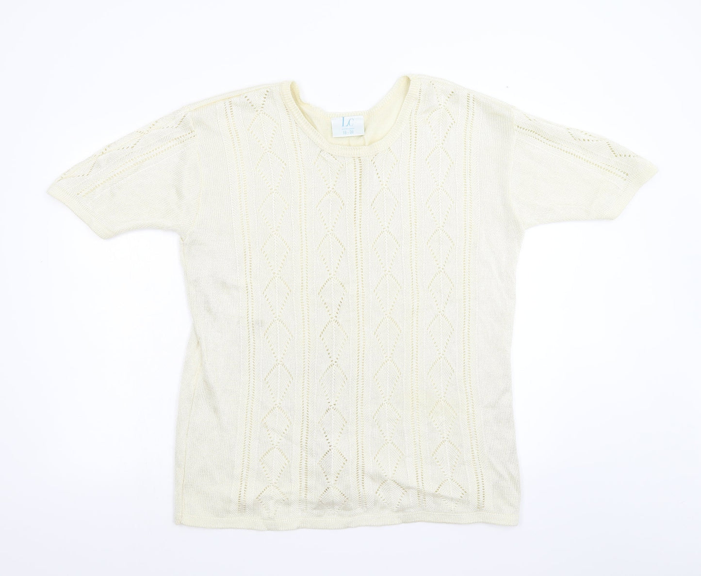LC Womens Ivory  Knit Pullover Jumper Size 18
