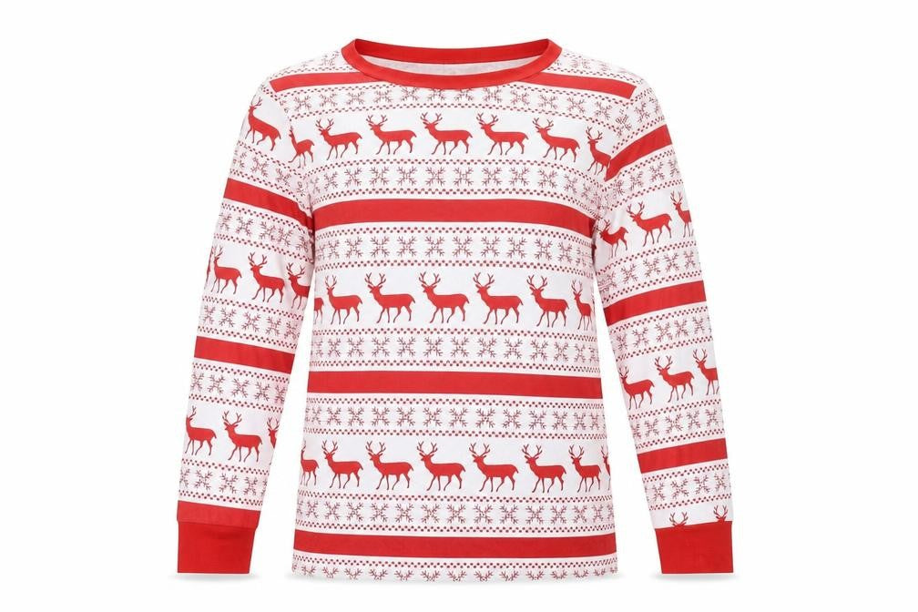 SheIn Womens Red Animal Print  Top Pyjama Top Size S  - Reindeer