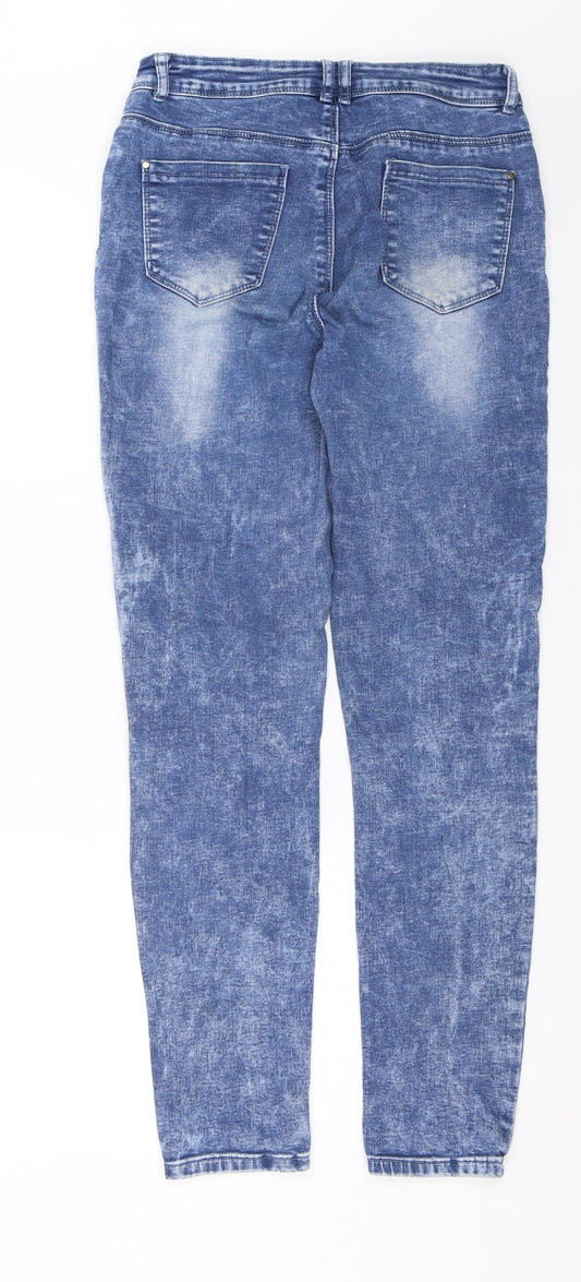 Preworn Womens Blue  Denim Skinny Jeans Size 28 in L28 in