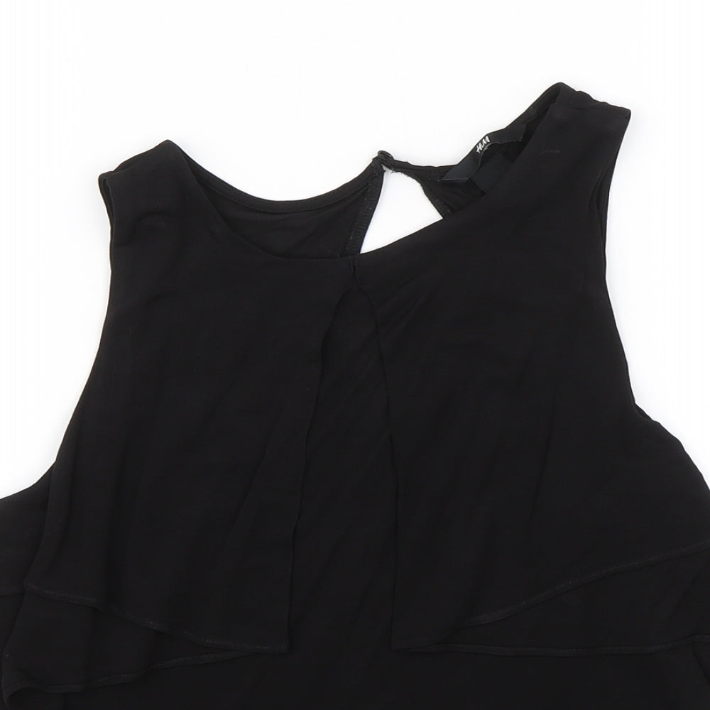 H&M Womens Black   Basic Blouse Size XS