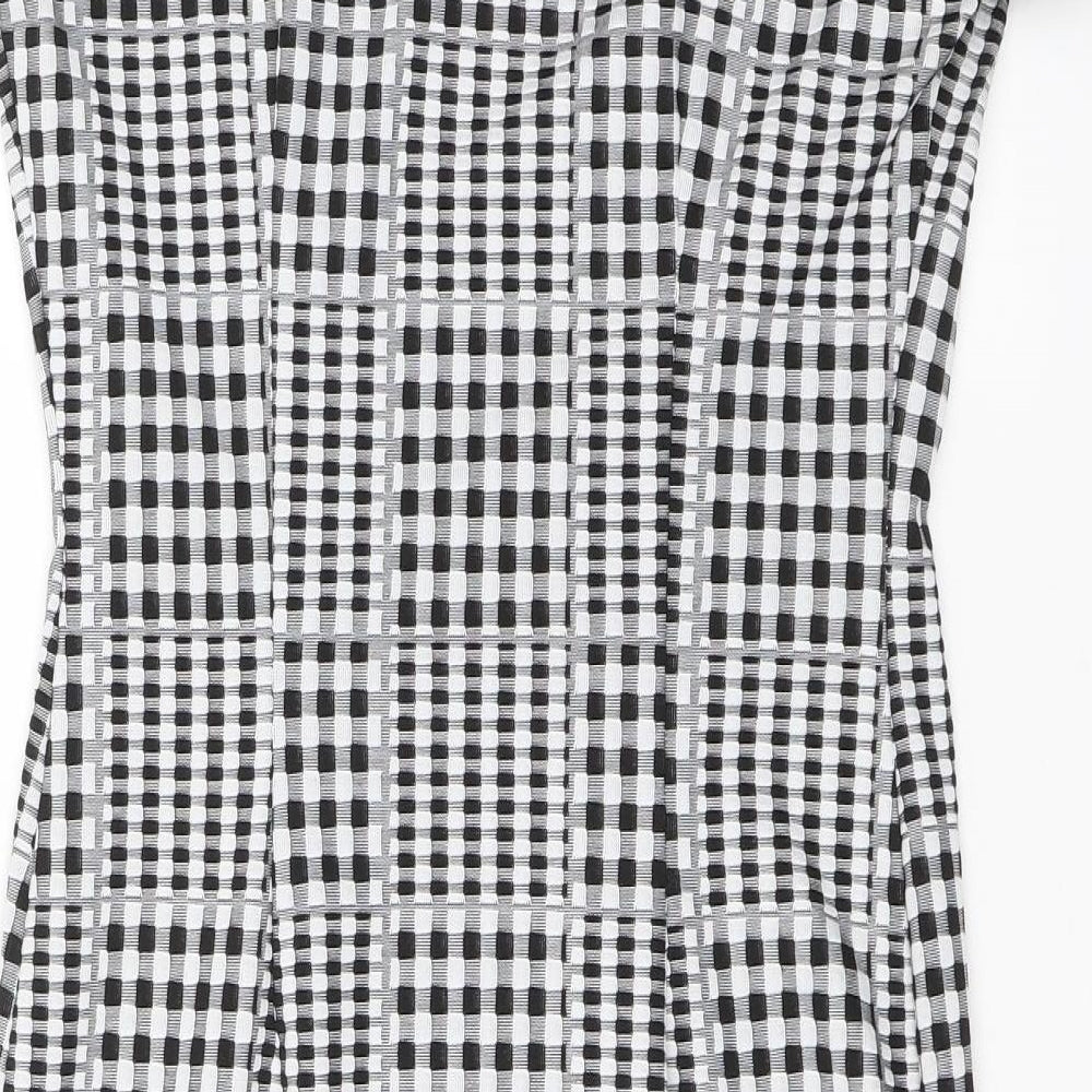Select Womens Black Plaid  Shift  Size 10