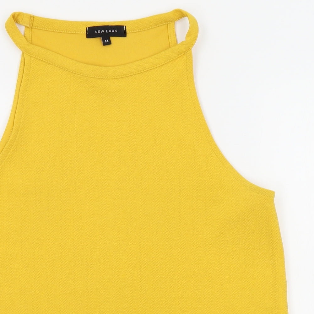 New Look Womens Yellow   Camisole Blouse Size 14